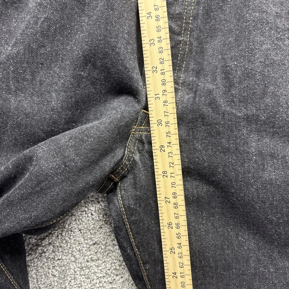 Levi's 501 XX Button Fly Mens Measure 34x30 (36x32 On Tag) Black Denim Jeans EUC